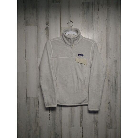 Patagonia Sweater Womens Small Re-Tool Jacket Pullover Fleece Cream - Picture 1 of 6